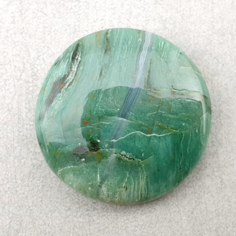 Jasper Green Prase cabochon fi 27 mm no 7 Jasper Green Prase cabochon fi 27 mm no 7