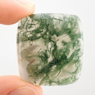 Moss agate cabochon 30x26 mm no. 195