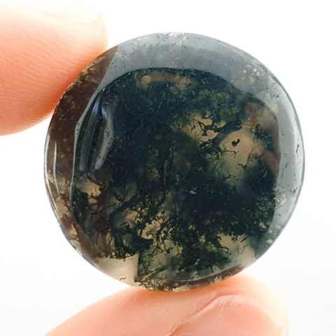 Agate mossy cabochon fi 23x mm no 163 Agate mossy cabochon fi 23x mm no 163