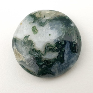 Moss agate cabochon fi 24x mm no. 165