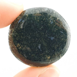 Moss agate cabochon fi 27x mm no. 159