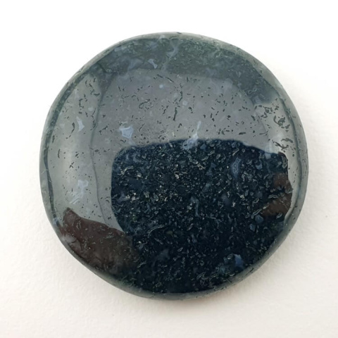 Moss agate cabochon dia. 27x mm no 159