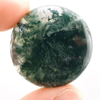Moss agate cabochon fi 29x mm no. 157