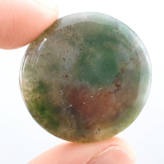 Moss agate cabochon fi 30x mm no. 150