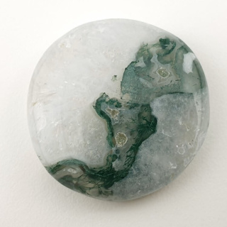 Moss agate cabochon fi 30x mm no 152