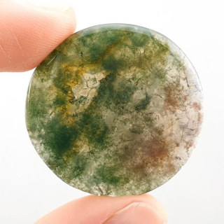 Moss agate cabochon fi 32x mm no. 145
