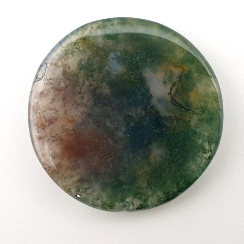 Moss agate cabochon dia. 32x mm no 145 Moss agate cabochon dia. 32x mm no 145