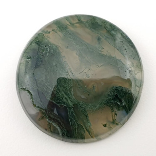 Moss agate cabochon fi 35x mm no. 149
