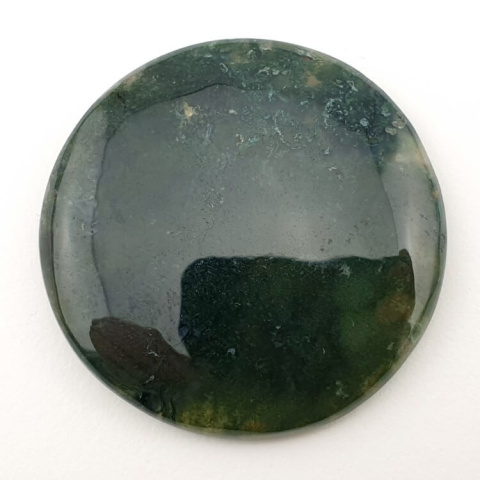 Moss agate cabochon dia. 44x mm no 154