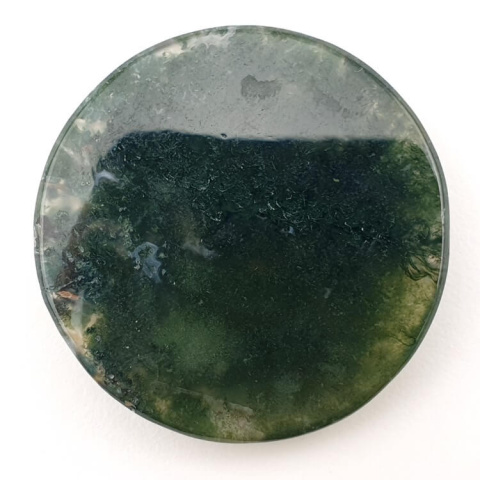 Moss agate cabochon dia. 44x mm no 154