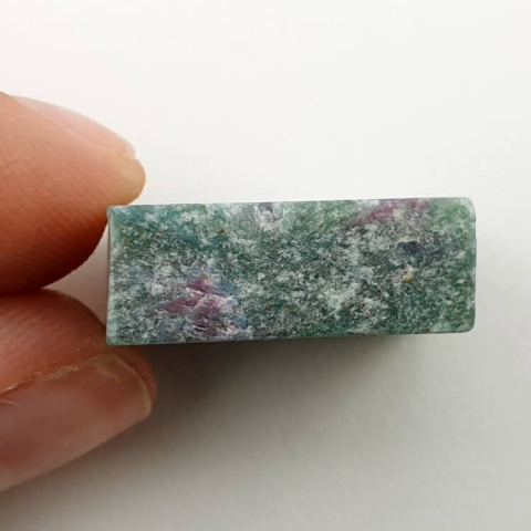 Ruby in fuchsite cut raw 21x19 mm no. 38 Ruby in fuchsite cut raw 21x19 mm no. 38