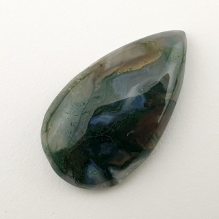 Moss agate cabochon 34x19 mm no. 207