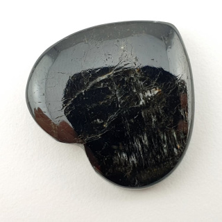 Black Tourmaline cabochon heart 26x25 mm no. 38