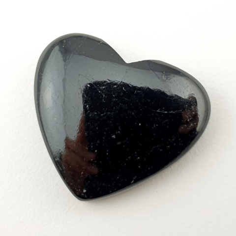 Black Tourmaline cabochon heart 27x23 mm no 66 Black Tourmaline cabochon heart 27x23 mm no 66