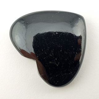 Black Tourmaline cabochon heart 27x23 mm no. 66