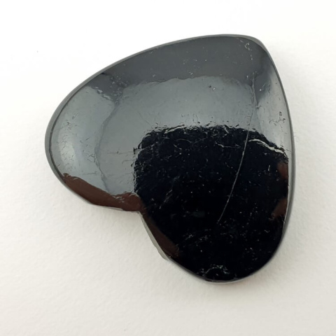 Black Tourmaline cabochon heart 27x24 mm no. 59 Black Tourmaline cabochon heart 27x24 mm no. 59