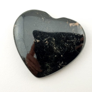 Black Tourmaline cabochon heart 30x26 mm no 49