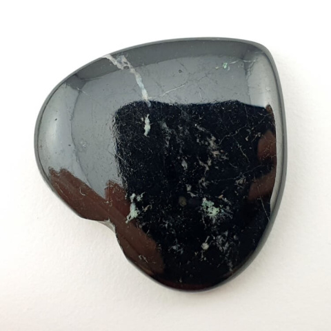 Black Tourmaline cabochon heart 30x29 mm no 35 Black Tourmaline cabochon heart 30x29 mm no 35