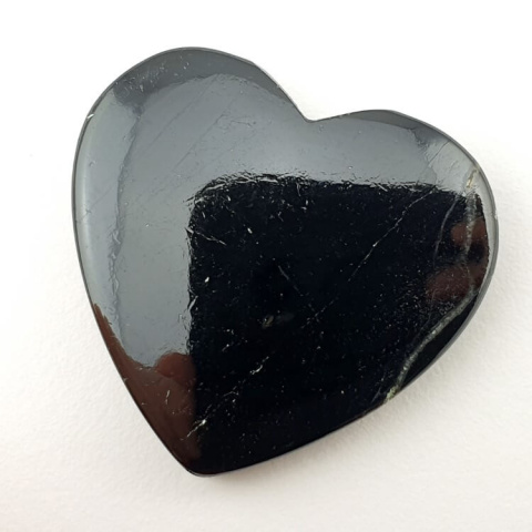Black Tourmaline cabochon heart 31x29 mm no 40 Black Tourmaline cabochon heart 31x29 mm no 40