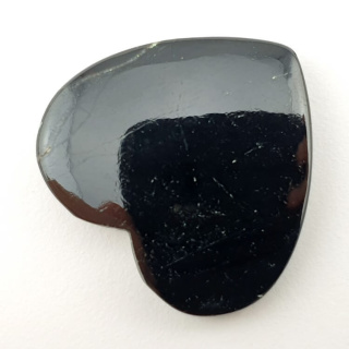 Black Tourmaline cabochon heart 31x29 mm no. 40