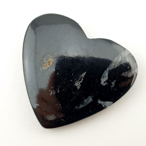 Black Tourmaline cabochon heart 34x30 mm no. 41 Black Tourmaline cabochon heart 34x30 mm no. 41