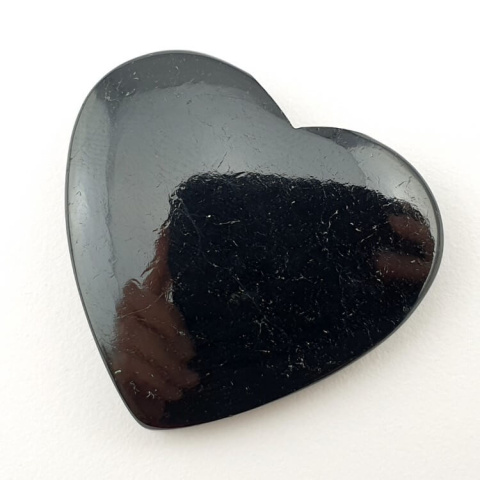 Black Tourmaline cabochon heart 34x31 mm no. 30 Black Tourmaline cabochon heart 34x31 mm no. 30