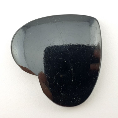 Black Tourmaline cabochon heart 34x31 mm no. 30 Black Tourmaline cabochon heart 34x31 mm no. 30