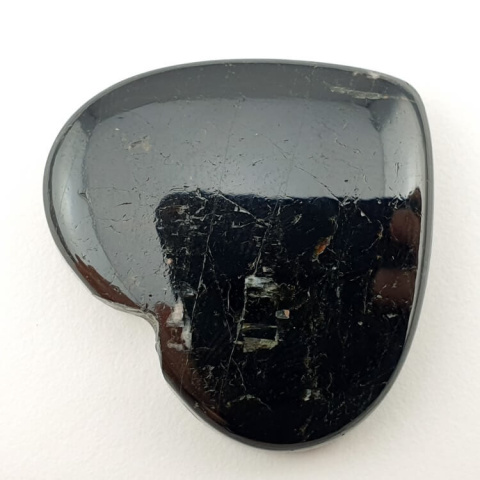Black Tourmaline cabochon heart 34x31 mm no. 32 Black Tourmaline cabochon heart 34x31 mm no. 32