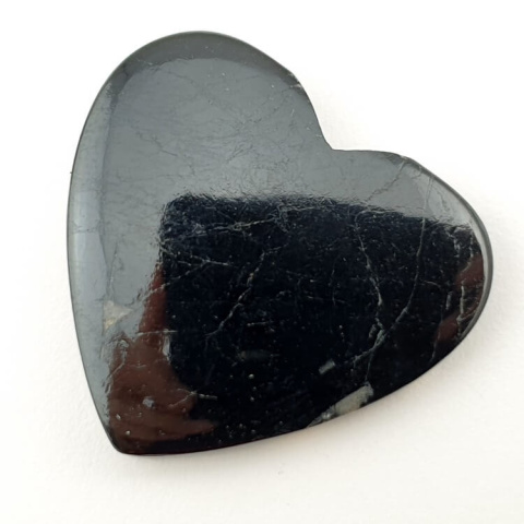 Black Tourmaline cabochon heart 34x31 mm no. 58 Black Tourmaline cabochon heart 34x31 mm no. 58