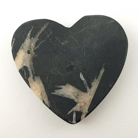 Black Tourmaline cabochon heart 34x31 mm no. 58 Black Tourmaline cabochon heart 34x31 mm no. 58