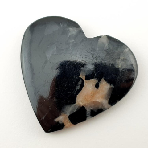Black Tourmaline cabochon heart 36x34 mm no 29 Black Tourmaline cabochon heart 36x34 mm no 29