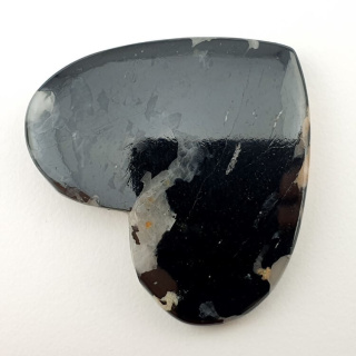 Black Tourmaline cabochon heart 37x33 mm no. 26