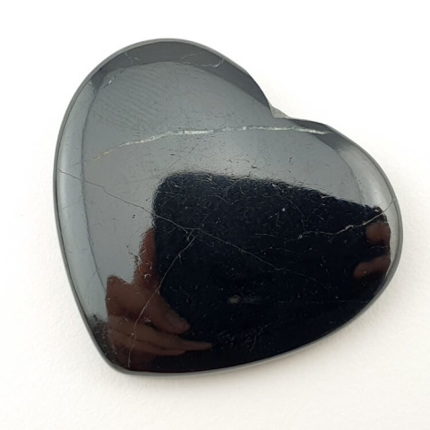 Black Tourmaline cabochon heart 37x33 mm no. 43 Black Tourmaline cabochon heart 37x33 mm no. 43