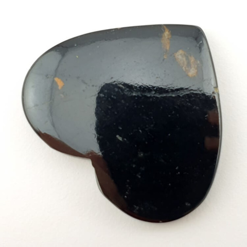 Black Tourmaline cabochon heart 38x33 mm no 42 Black Tourmaline cabochon heart 38x33 mm no 42