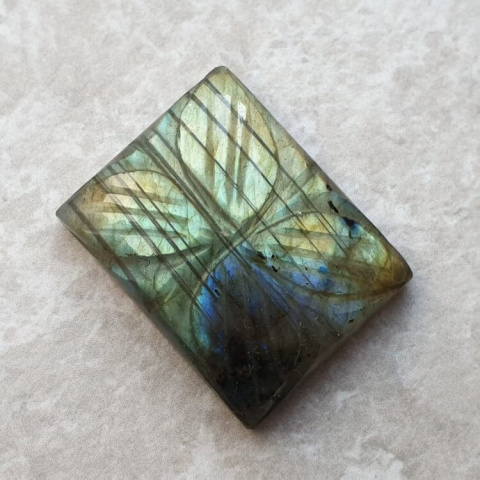 Labradorite cabochon carved 26x20 mm no 101 Labradorite cabochon carved 26x20 mm no 101
