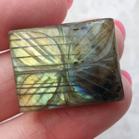 Labradorite cabochon carved 26x20 mm no 101 Labradorite cabochon carved 26x20 mm no 101