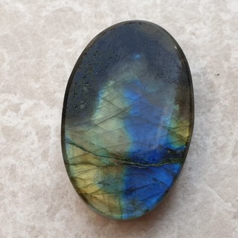 Labradorite cabochon carved 36x23 mm no. 65 Labradorite cabochon carved 36x23 mm no. 65