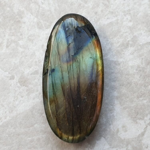 Labradorite cabochon carved 42x20 mm no 103