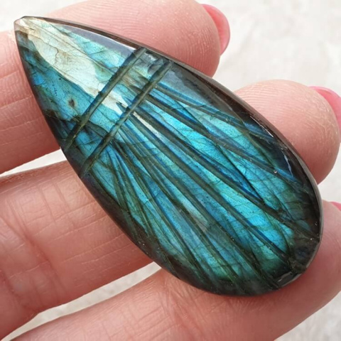 Labradorite cabochon carved 47x23 mm no 112 Labradorite cabochon carved 47x23 mm no 112