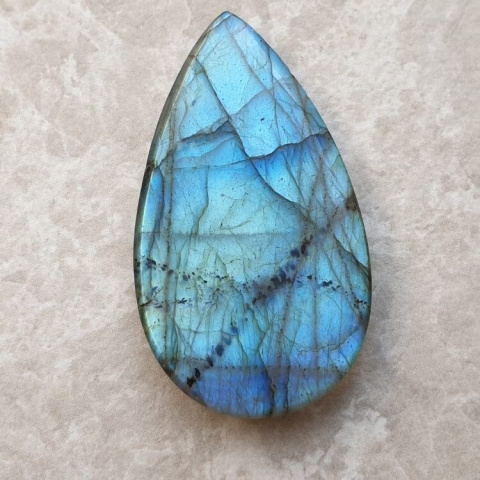 Labradorite cabochon carved 48x27 mm no 98 Labradorite cabochon carved 48x27 mm no 98