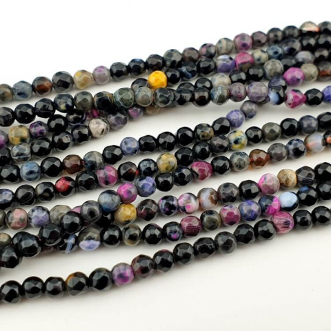 Agate fire mix colour faceted ball 4 mm 30 pcs Agate fire mix colour faceted ball 4 mm 30 pcs