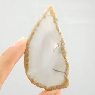 Agate slice with hole 75x39 mm no 262