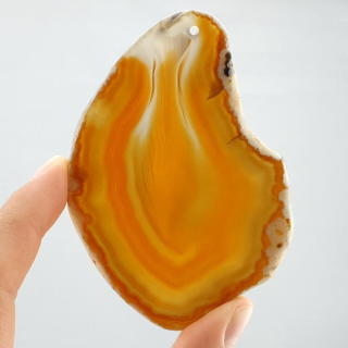Agate slice with hole 84x57 mm no 275