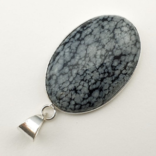 Snow obsidian pendant 35x24 mm no 2