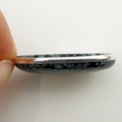Snow obsidian pendant 35x24 mm no 2 Snow obsidian pendant 35x24 mm no 2