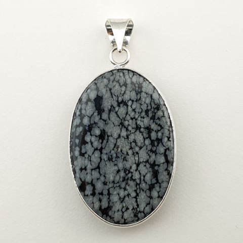 Snow obsidian pendant 35x24 mm no 2 Snow obsidian pendant 35x24 mm no 2