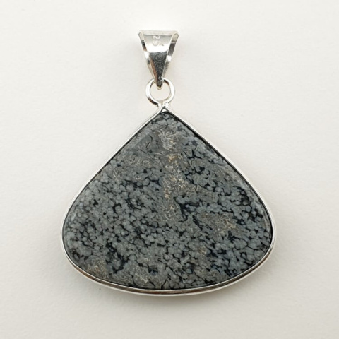 Snow obsidian pendant 35x29 mm no 10 Snow obsidian pendant 35x29 mm no 10