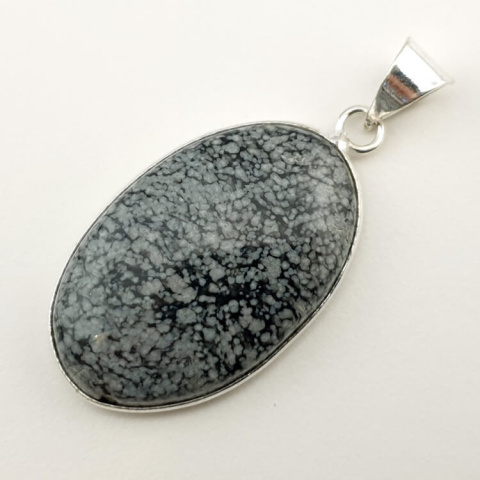Snow obsidian pendant 36x24 mm no. 5 Snow obsidian pendant 36x24 mm no. 5