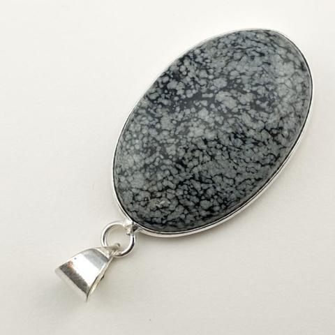 Snow obsidian pendant 36x24 mm no. 5 Snow obsidian pendant 36x24 mm no. 5
