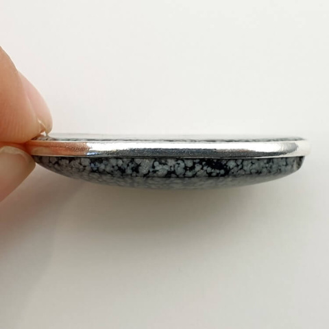 Snow obsidian pendant 36x24 mm no. 5 Snow obsidian pendant 36x24 mm no. 5
